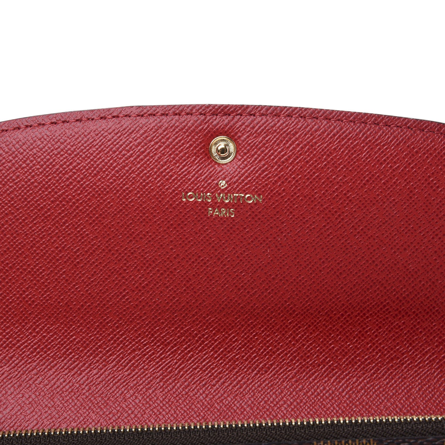 Louis Vuitton Damier Ebene Emilie Wallet Red 5 of 8