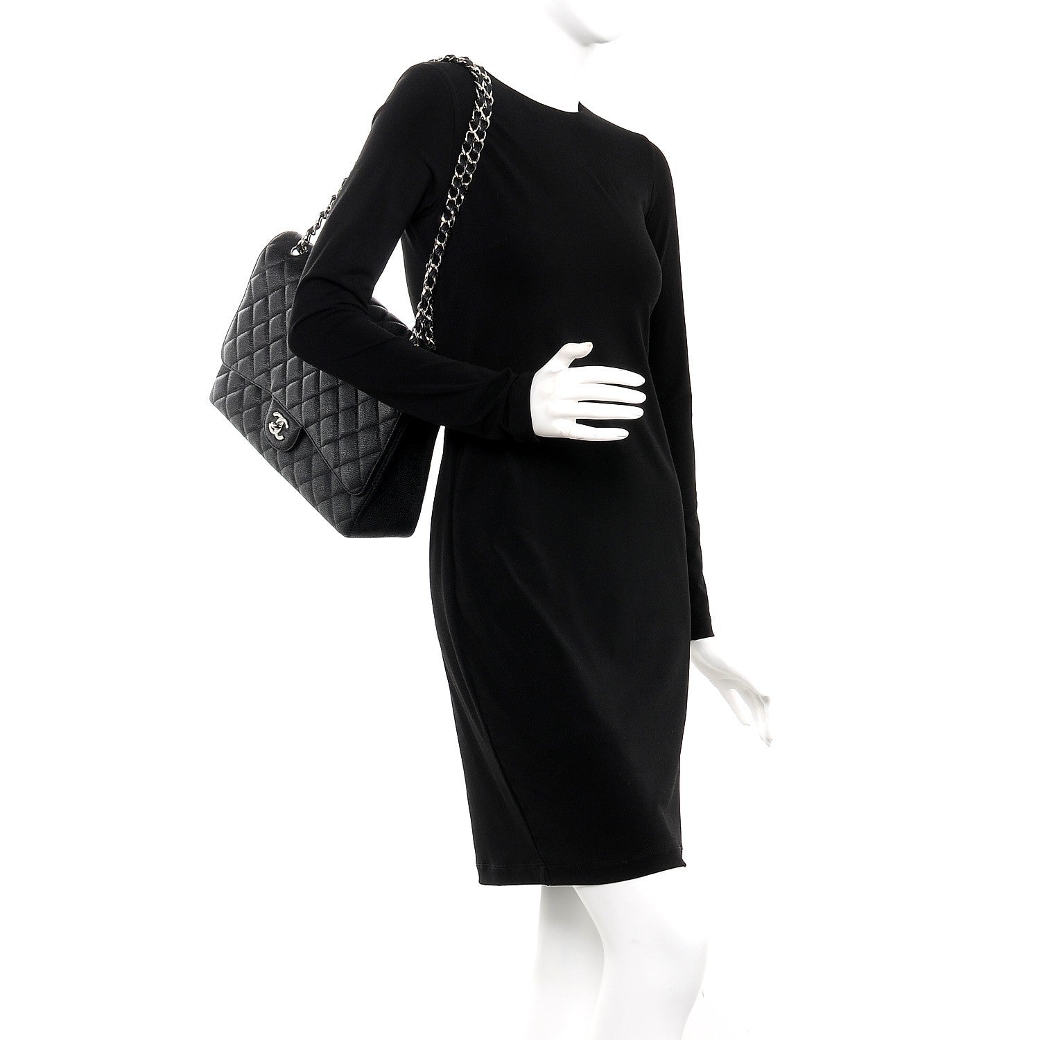 Chanel Caviar Quilted Maxi Single Flap Black 3 of 8
