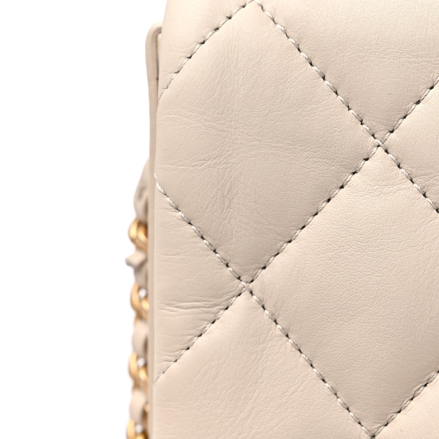Chanel Calfskin Quilted Mini Nailed CC Flap Bag Beige 11 of 11