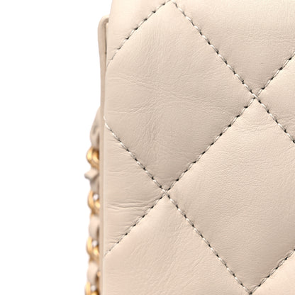 Chanel Calfskin Quilted Mini Nailed CC Flap Bag Beige 11 of 11