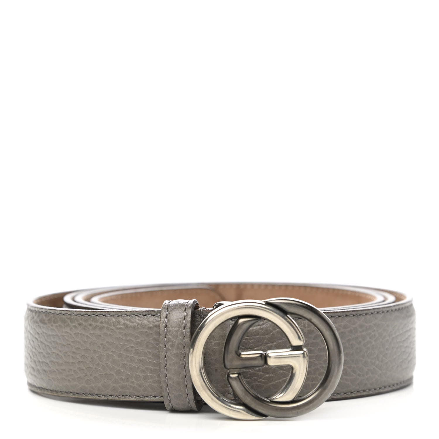 Gucci Calfskin Interlocking G Belt 120 48 Grey 1 of 6