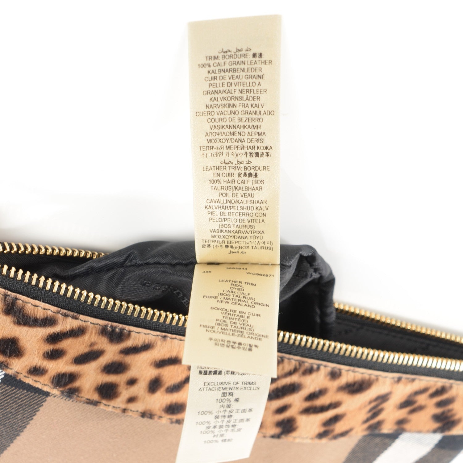 Burberry House Check Calf Hair Leopard Print Peyton Crossbody Clutch Bag 4 of 13