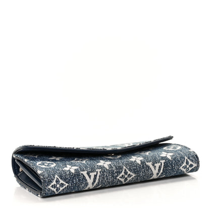 Louis Vuitton Monogram Jacquard Denim Sarah Wallet Bleu 4 of 8