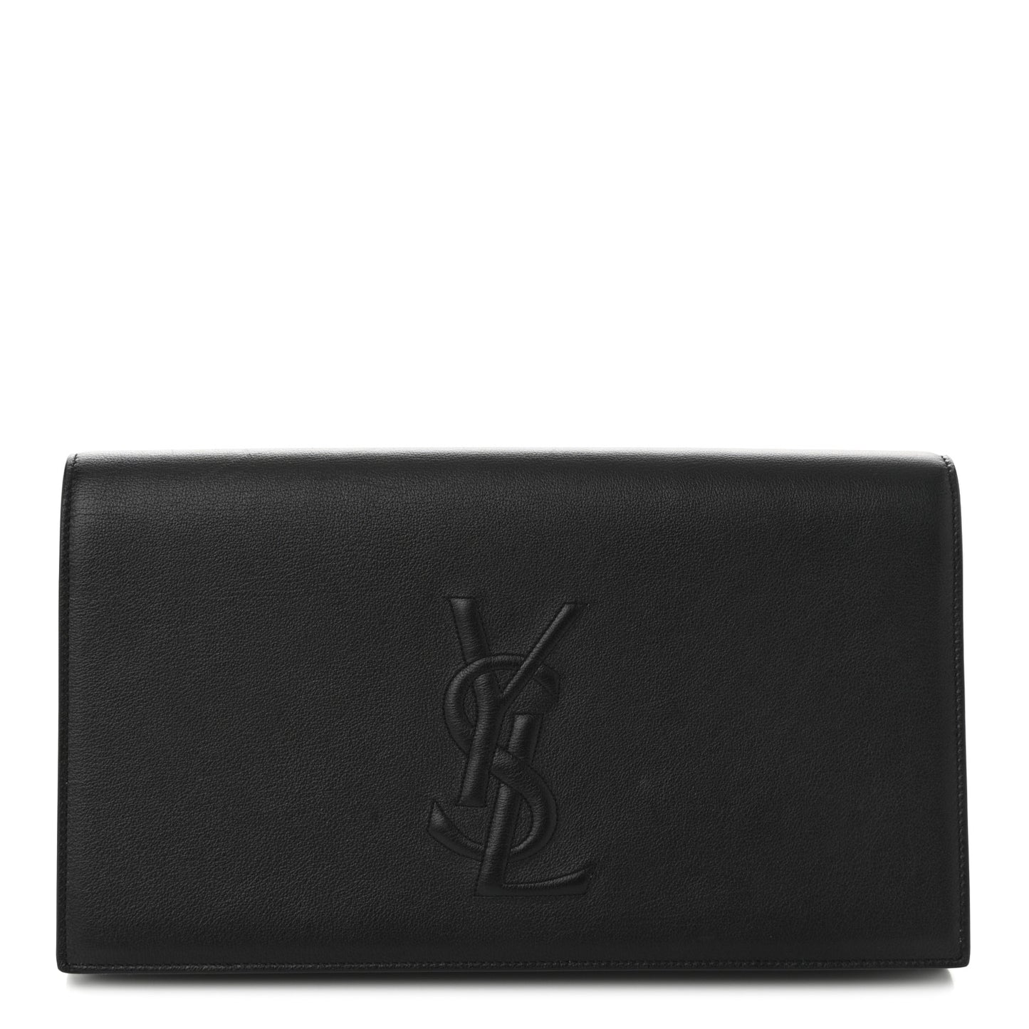 Calfskin Monogram Large Belle De Jour Clutch Black