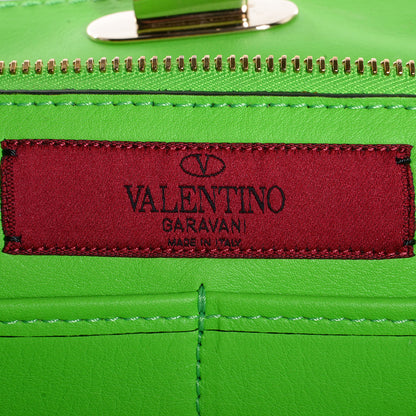 Valentino Garavani Vitello Medium Rockstud Tote Green Fluo 6 of 8