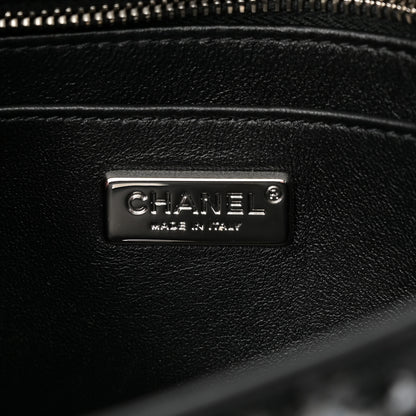Chanel Sequin Ribbon Mini Rectangular Flap Black White 6 of 11