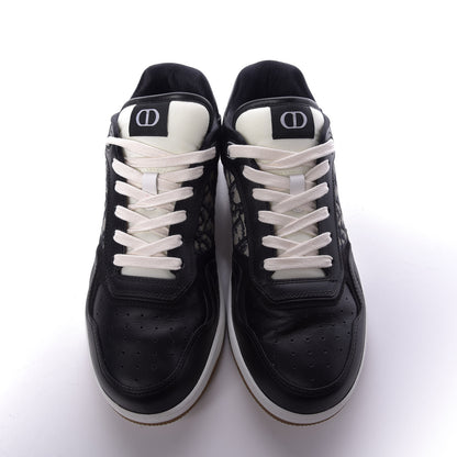 Christian Dior Smooth Calfskin Jacquard Oblique Mens B27 Low Top Sneakers 43 Black Blue 5 of 9