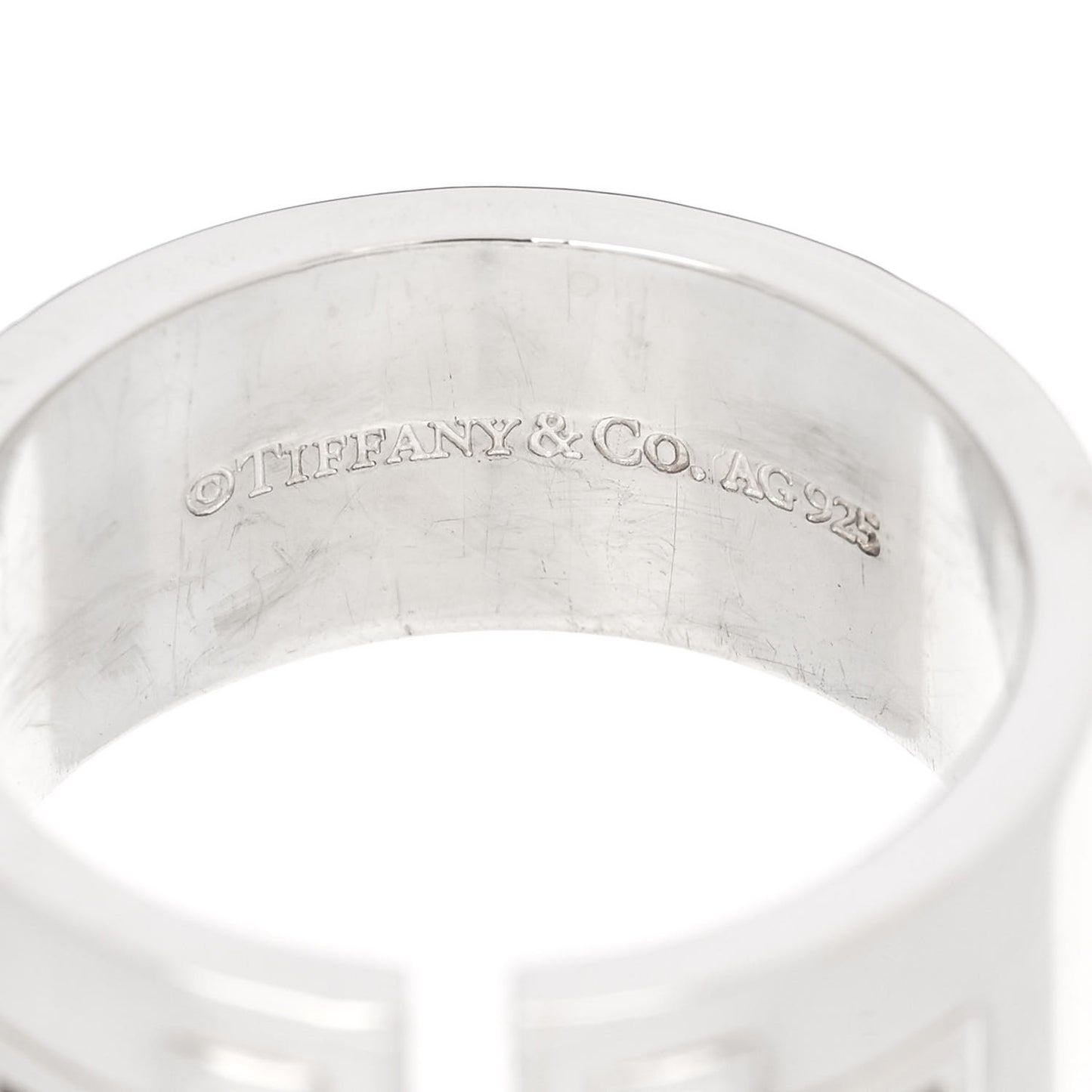 Sterling Silver T Cutout Ring 62 10