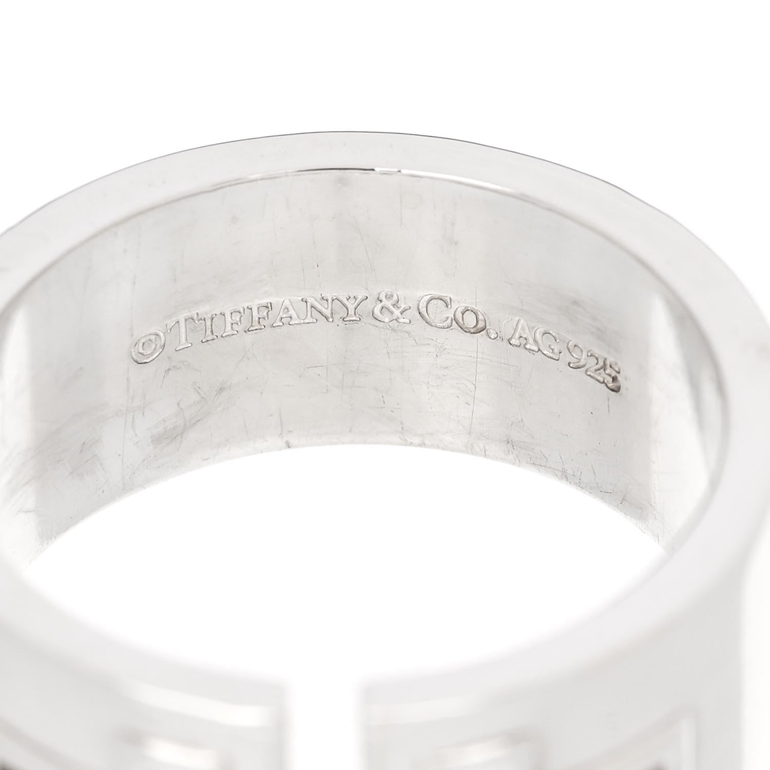 Tiffany Sterling Silver T Cutout Ring 62 10 4 of 5
