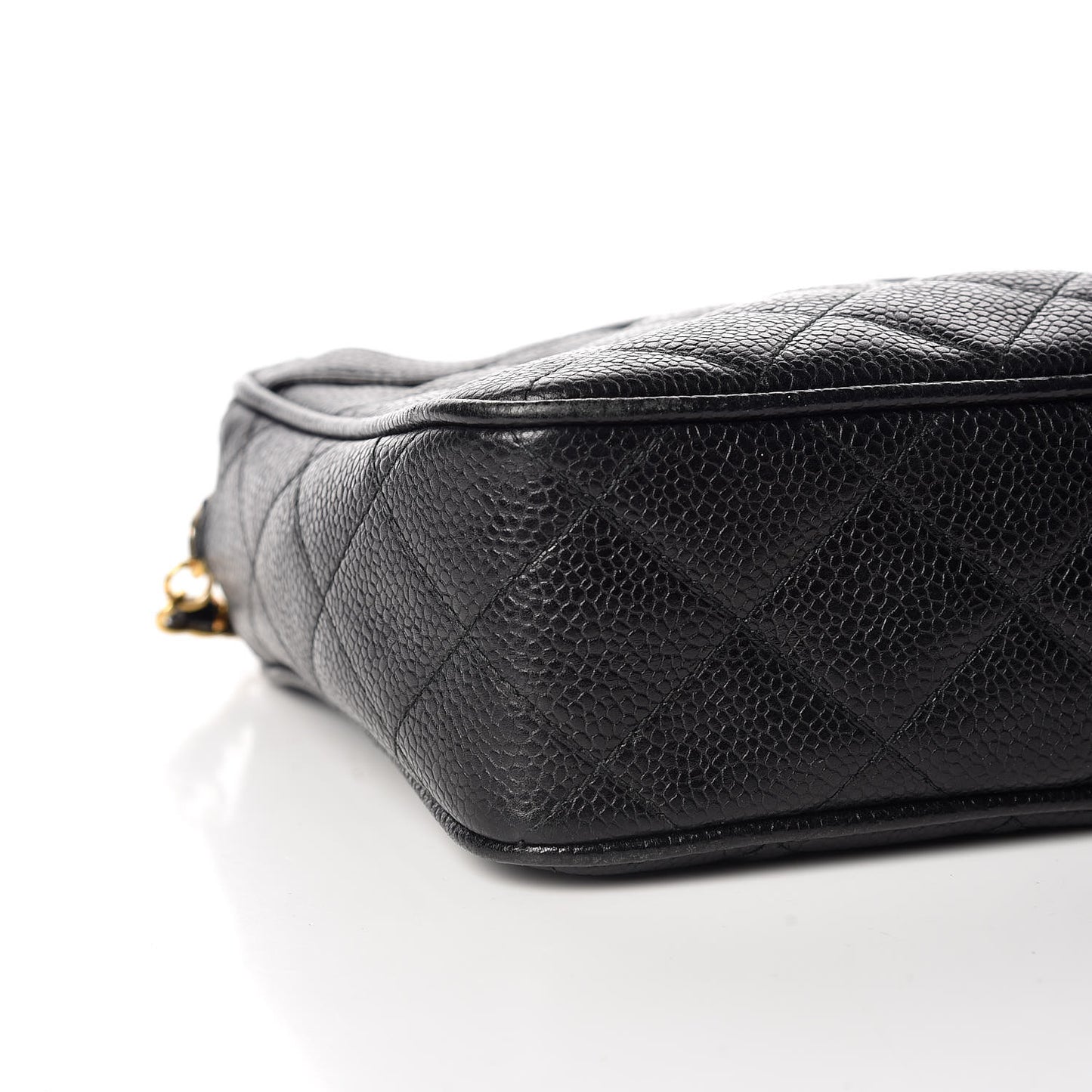 Caviar Quilted Camera Case Black