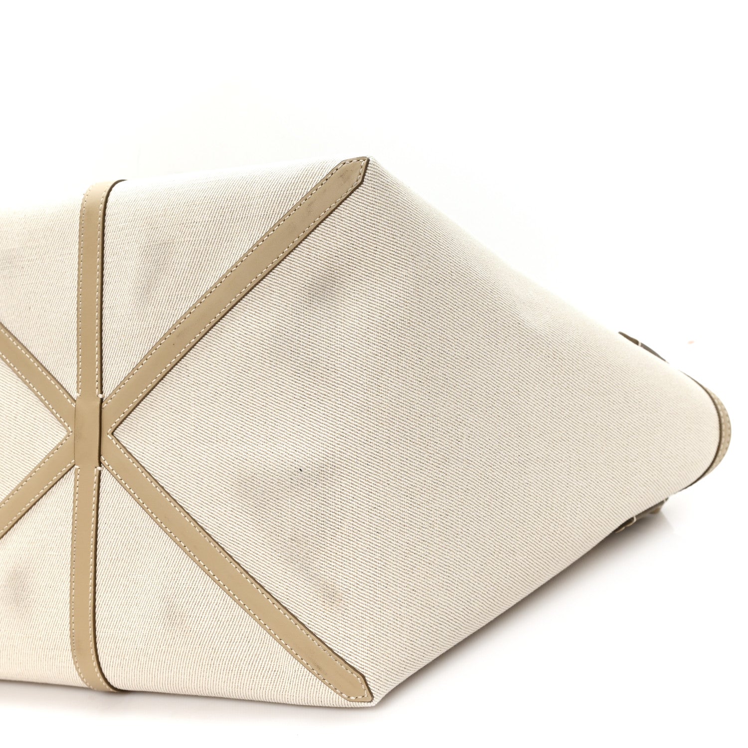 Burberry Cotton Canvas Mini Logo Horseferry Tote Bag Off White 11 of 11