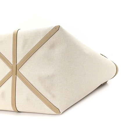 Burberry Cotton Canvas Mini Logo Horseferry Tote Bag Off White 11 of 11