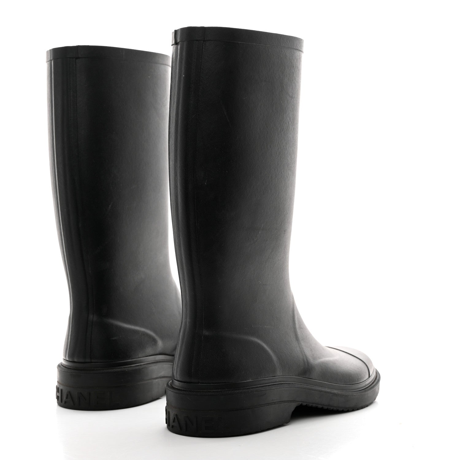 Chanel Caoutchouk CC High Boots 40 Black 4 of 8