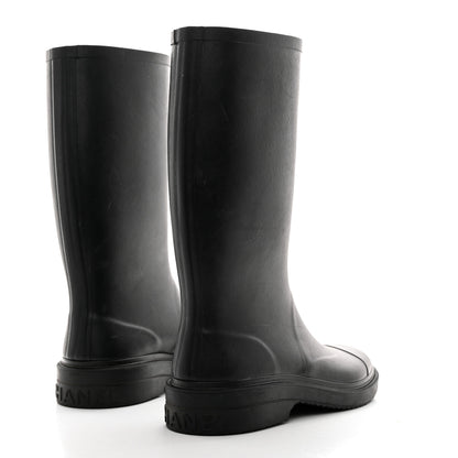 Chanel Caoutchouk CC High Boots 40 Black 4 of 8
