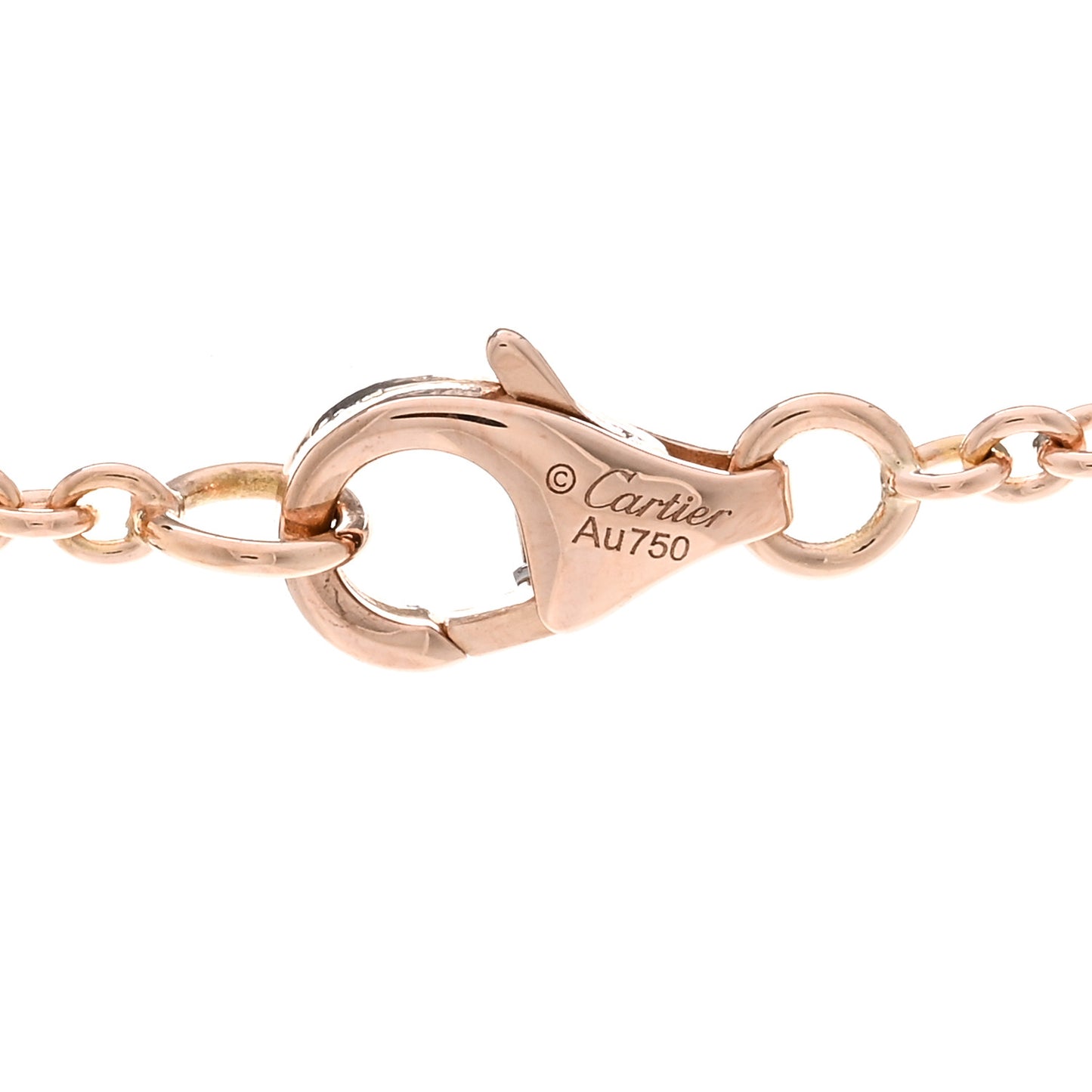 18K Pink Gold Interlocking LOVE Necklace