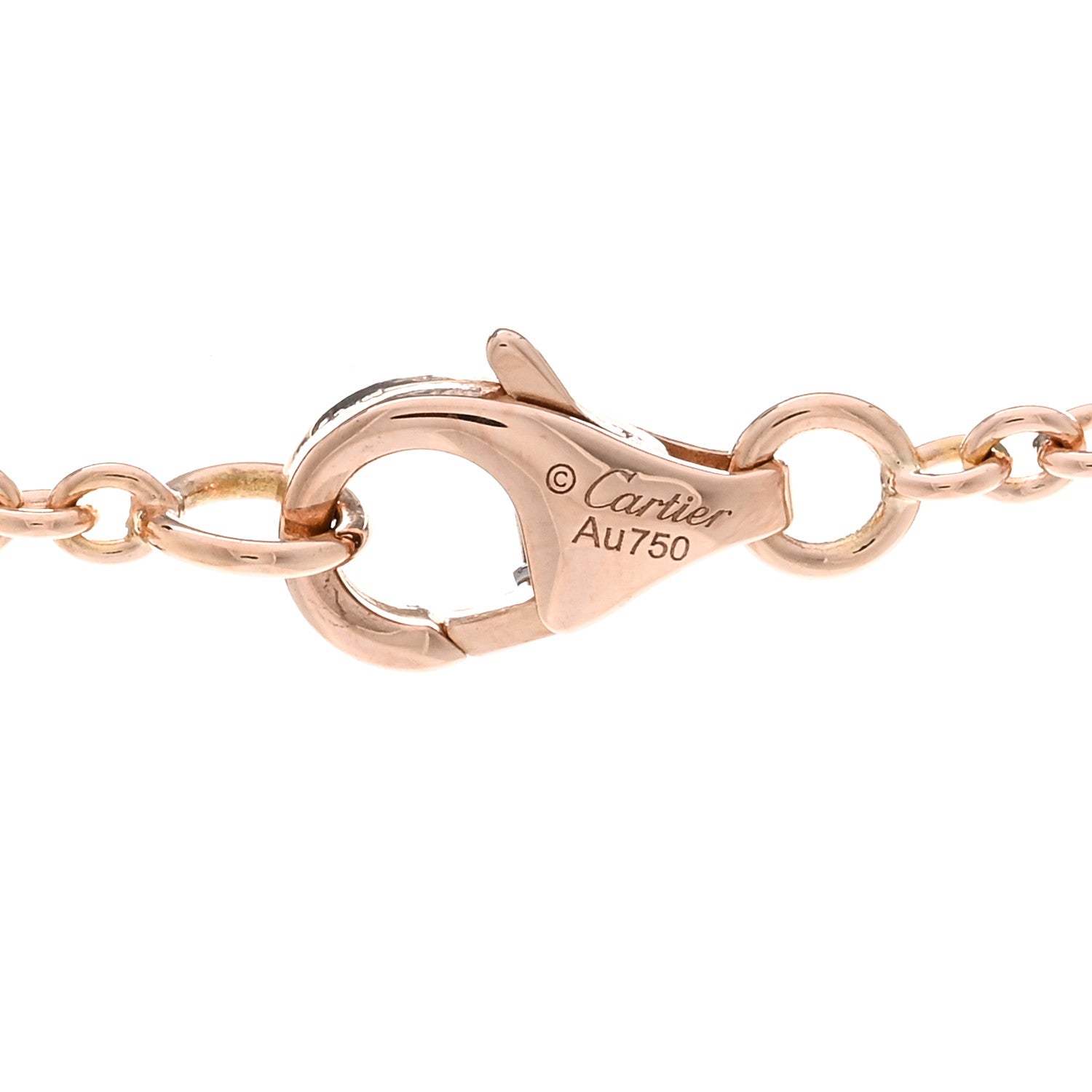 Cartier 18K Pink Gold Interlocking LOVE Necklace 4 of 6