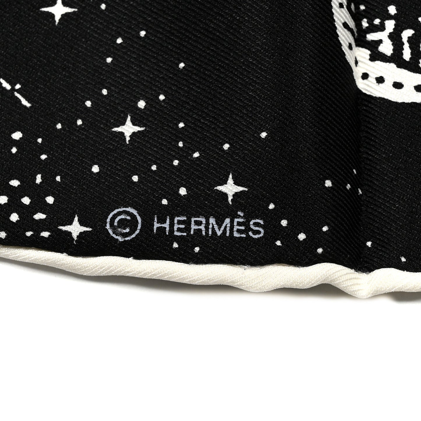Silk Clair De Lune Double Face Scarf 70 Black White