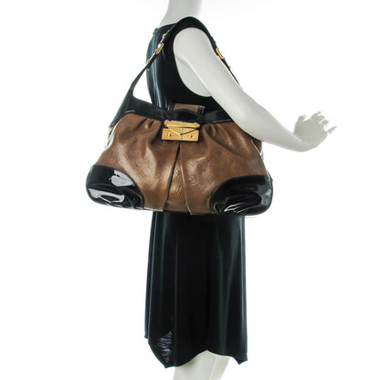 Louis Vuitton Monogram Embossed Polly Hobo Taupe 2 of 7