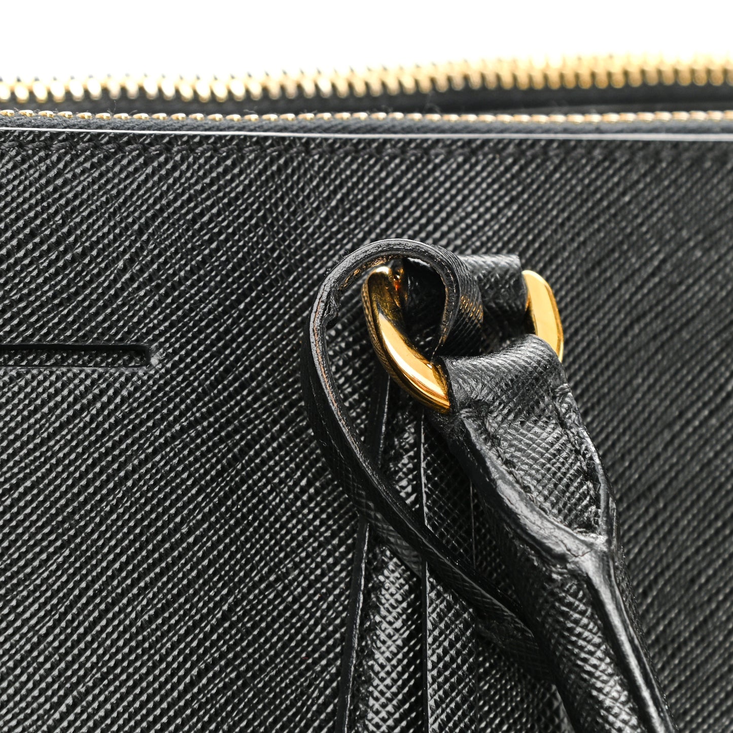Saffiano Large Galleria Double Zip Tote Black