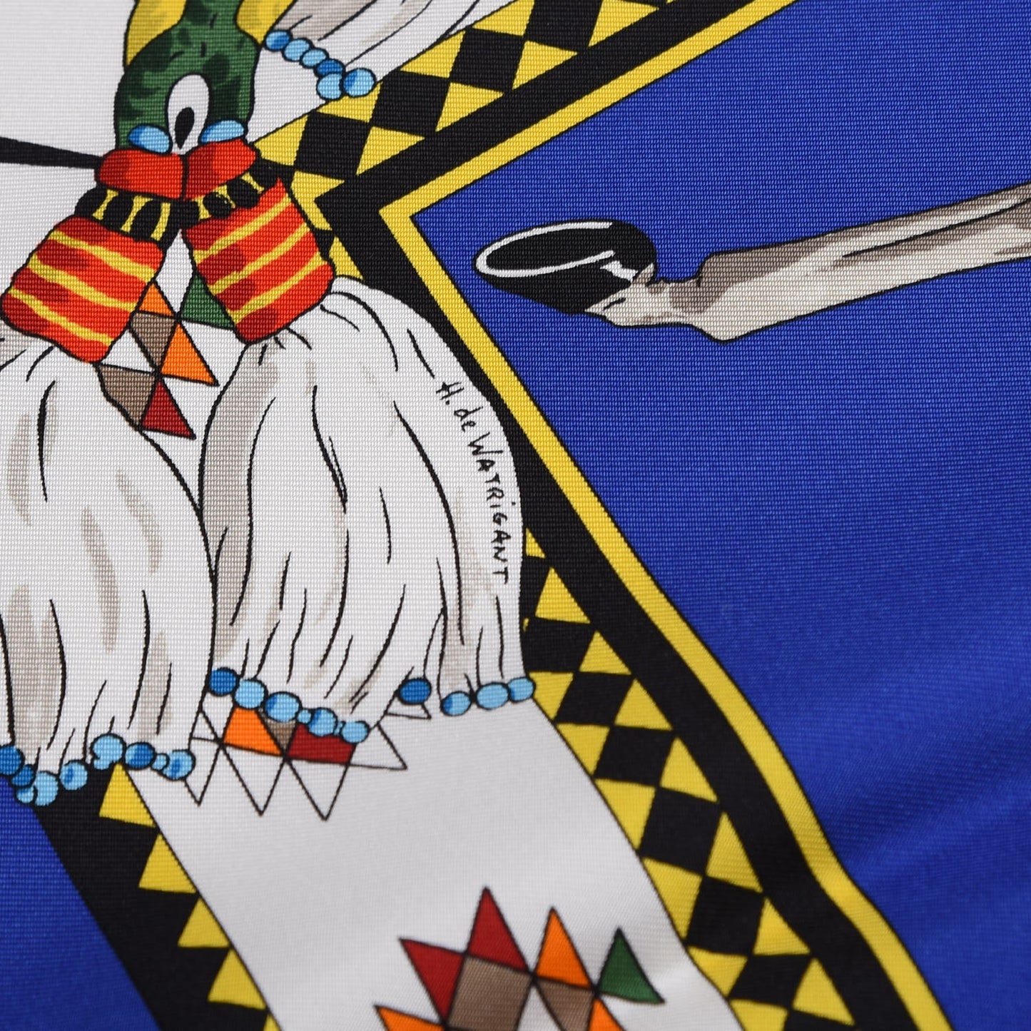 Silk Les Chevaux Qataris Scarf 90