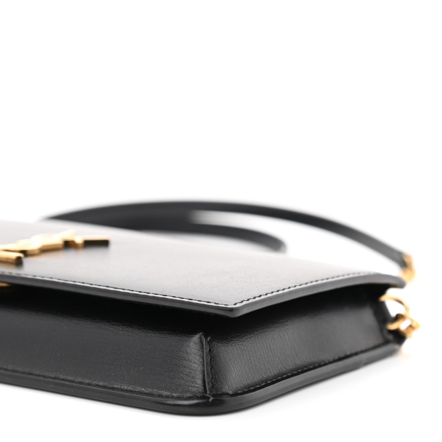 Smooth Calfskin Monogram Phone Holder Crossbody Black