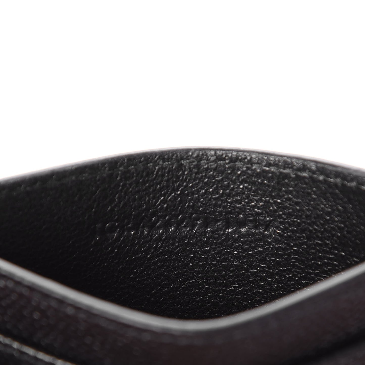 Grain De Poudre Matelasse Chevron Monogram Credit Card Case Black