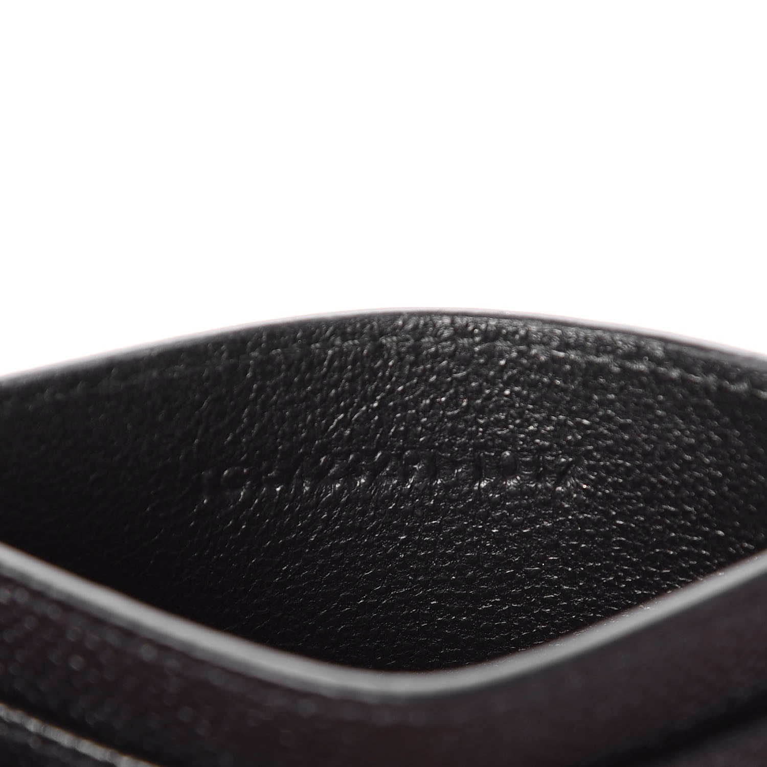 Saint Laurent Grain De Poudre Matelasse Chevron Monogram Credit Card Case Black 7 of 8