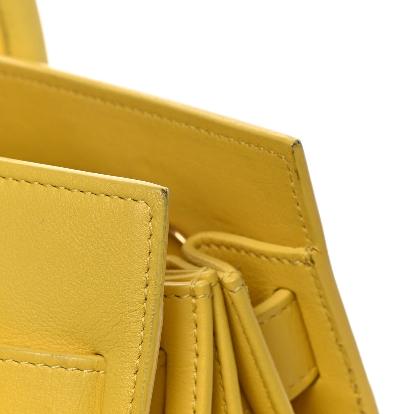 Calfskin Small Sac De Jour Bag Yellow