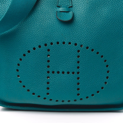 Hermes Taurillon Clemence Evelyne III GM Bleu Izmir 7 of 13