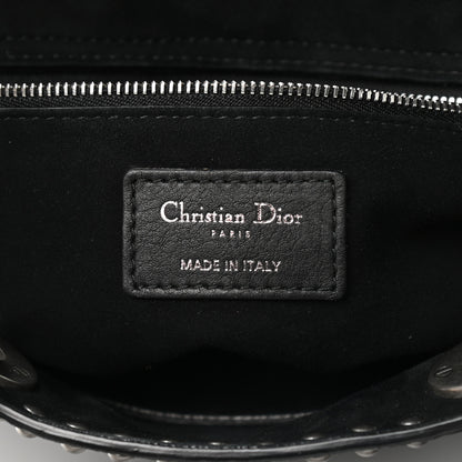 Christian Dior Calfskin Studded Flower Medium Lady Dior Black 5 of 13