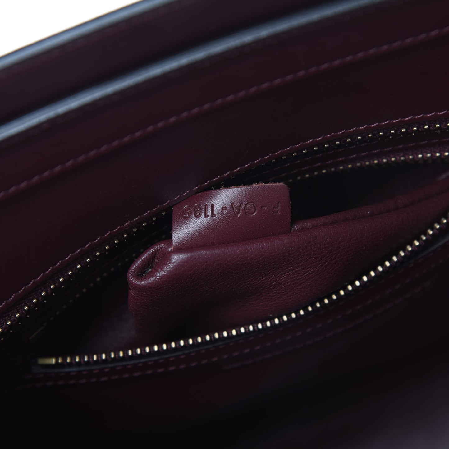 Goatskin Calfskin Micro Luggage Burgundy