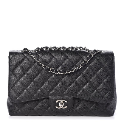 Chanel Caviar Quilted Jumbo Single Flap Black 1 of 10
