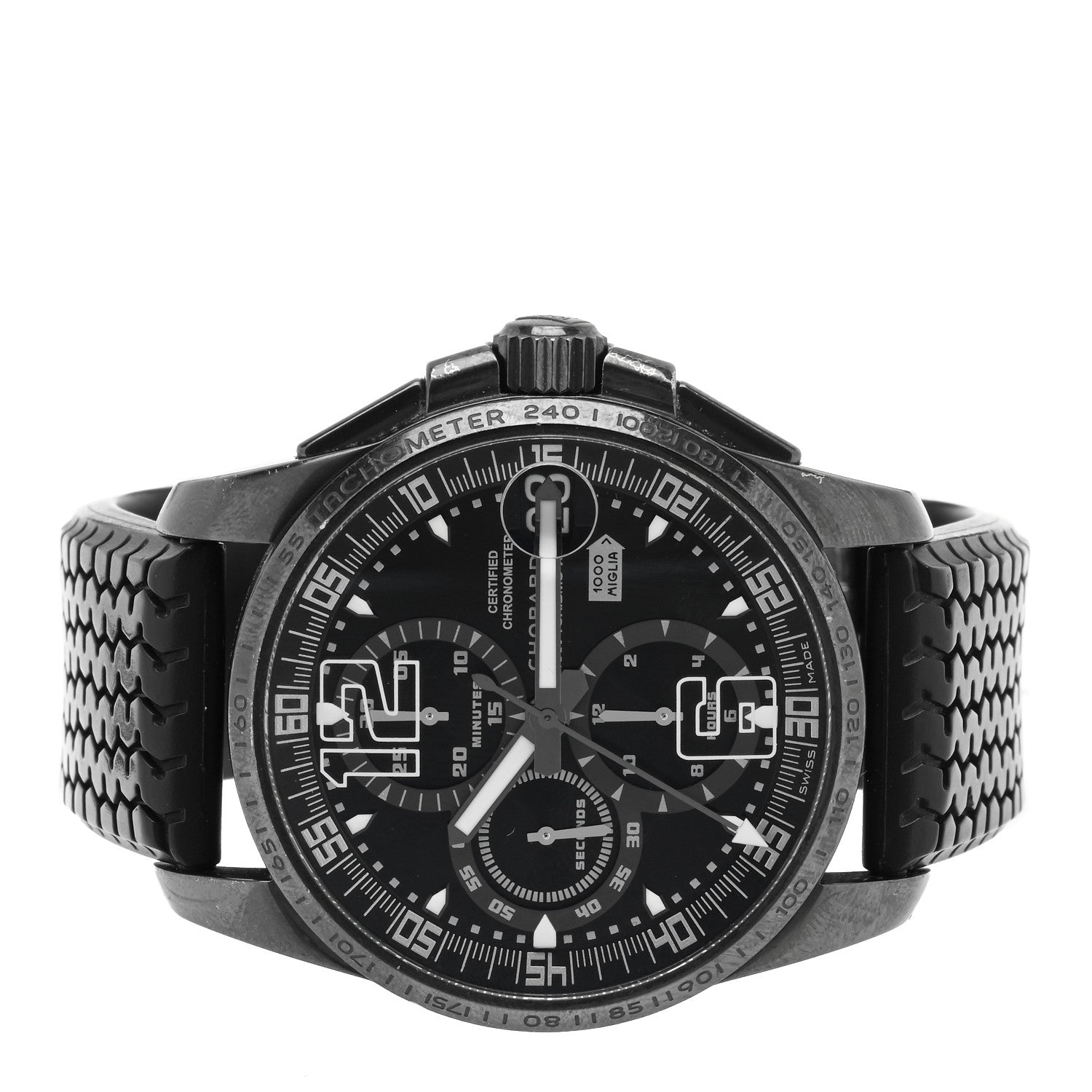 Chopard DLC Stainless Steel Rubber 44mm Mille Miglia GT Limited Edition Chronograph Automatic Watch Black 2 of 4