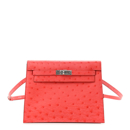 Hermes Ostrich Kelly Danse II Belt Bag Rose Texas 1 of 13