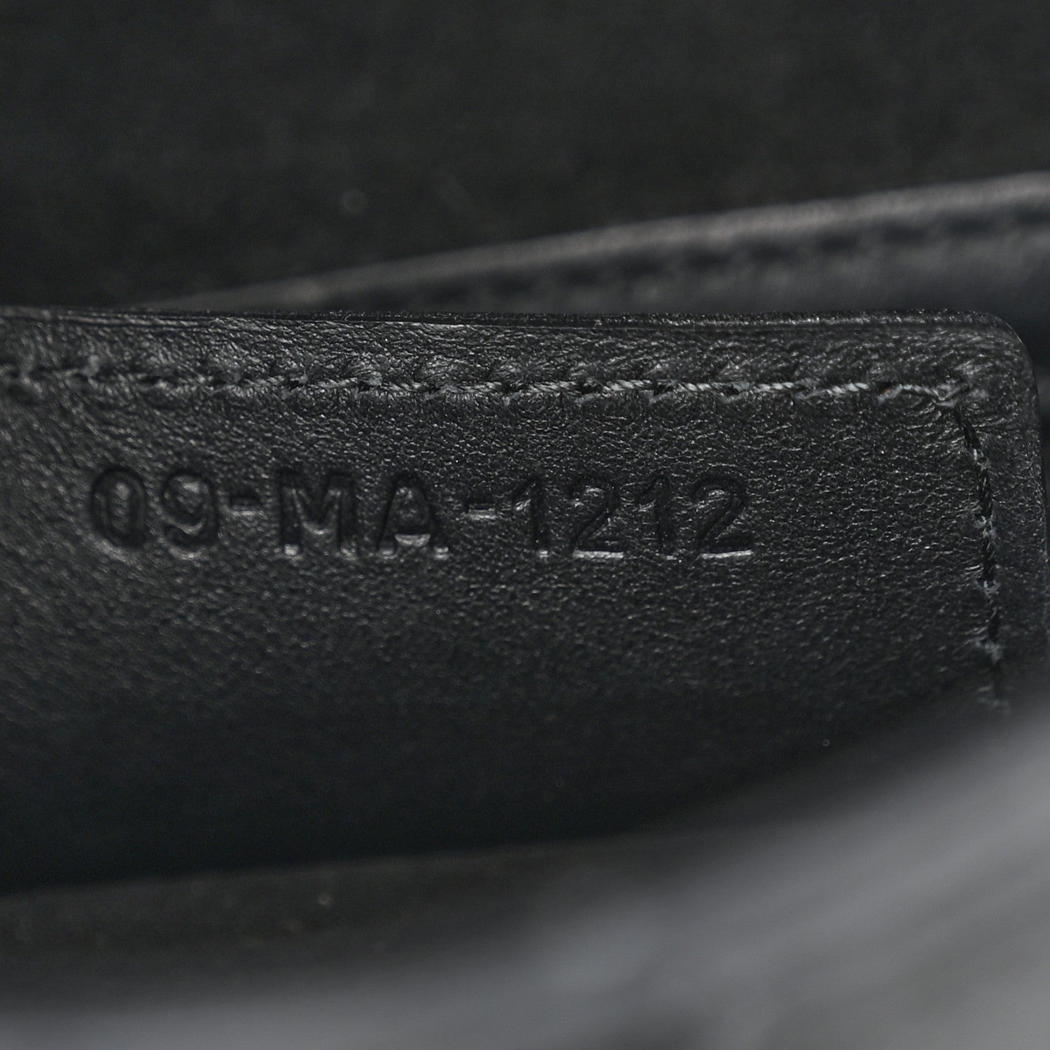 Christian Dior Calfskin Embossed Oblique Saddle Bag Black 7 of 11