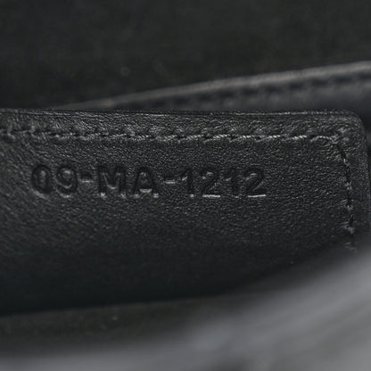 Christian Dior Calfskin Embossed Oblique Saddle Bag Black 7 of 11