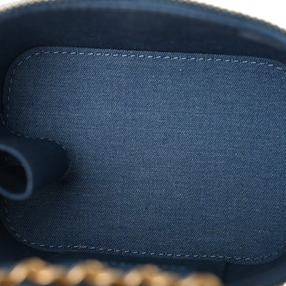 Chanel Denim Quilted Mini Pearl Crush Vanity Case With Chain 5 of 10