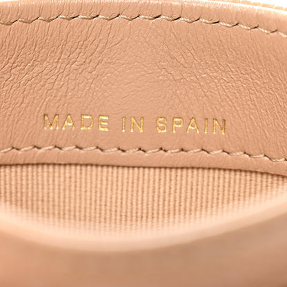 Chanel Caviar Quilted Crystal Card Holder Beige 7 of 9