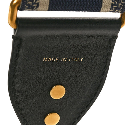 Christian Dior Canvas Embroidered Shoulder Strap Blue 3 of 6