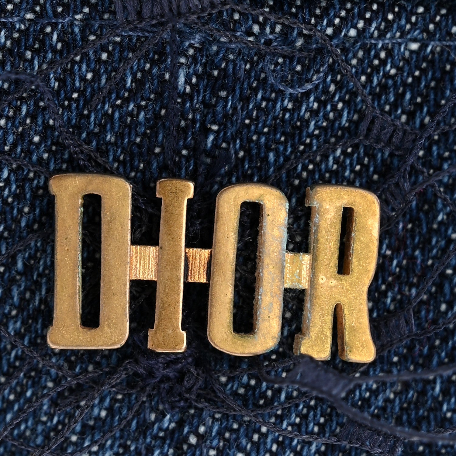 Christian Dior Cotton Denim Arty Beret Cap With Veil 57 Blue 17 of 18