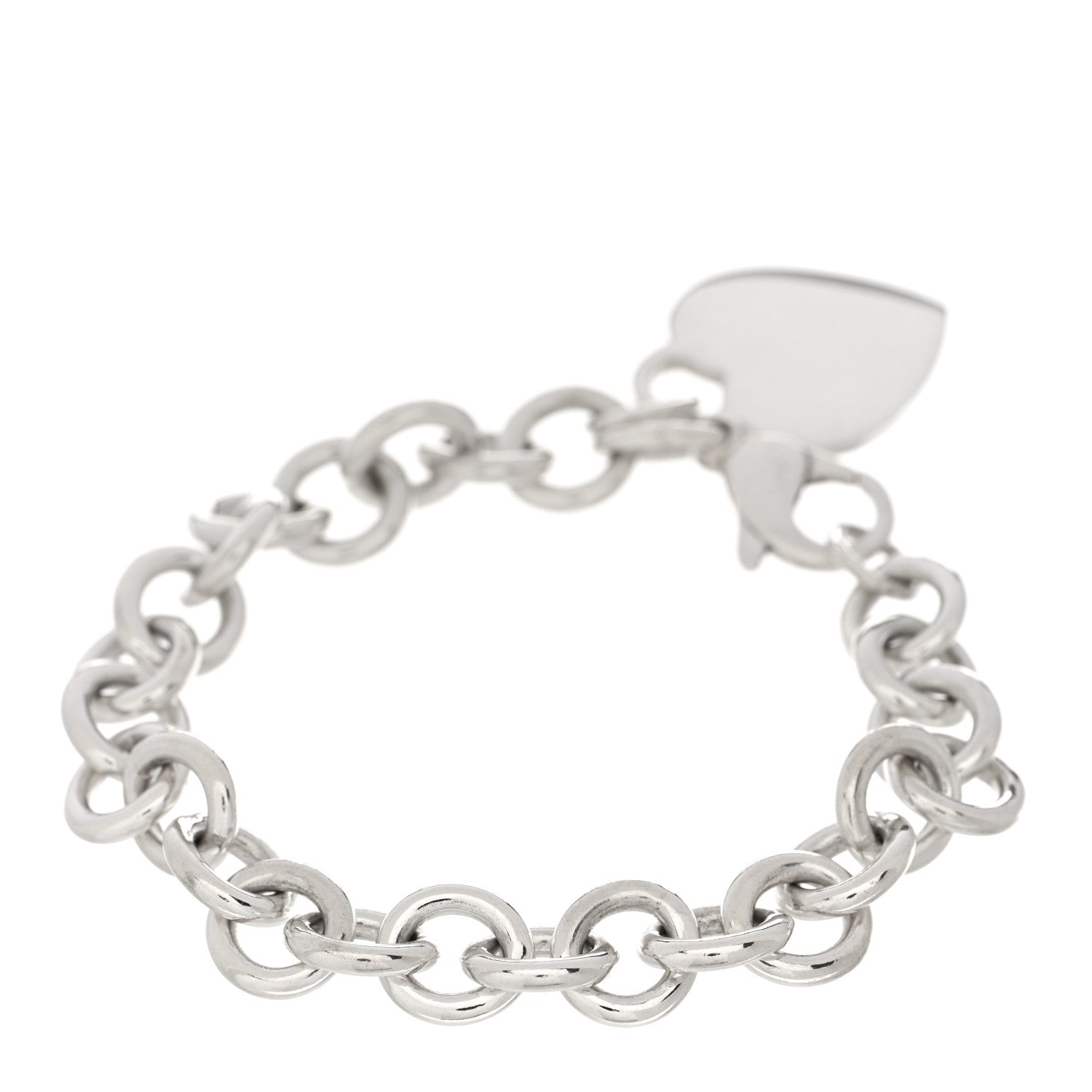 Tiffany Sterling Silver Heart Tag Charm Bracelet 2 of 3