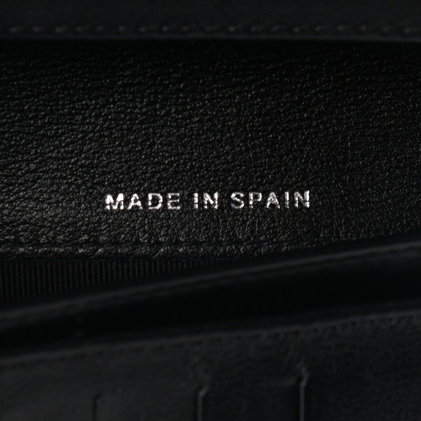 Patent Calfskin Quilted Yen Wallet Black