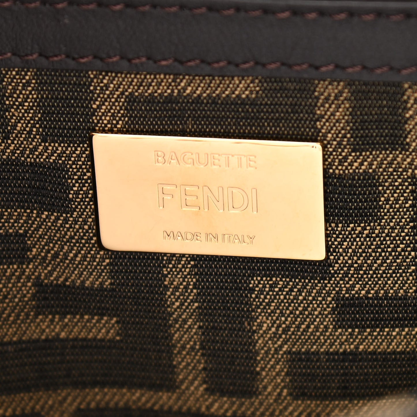 Fabric Jacquard FF 1974 Medium Baguette Tobacco Moro Black