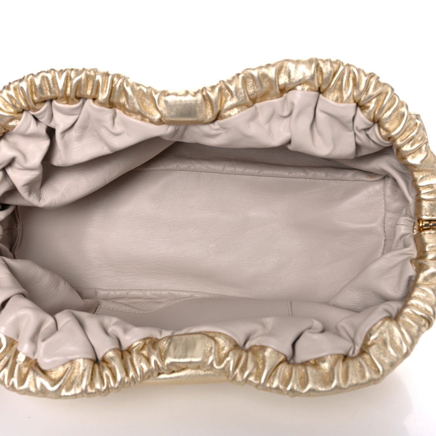 Mansur Gavriel Metallic Lambskin Cloud Clutch Gold 5 of 10