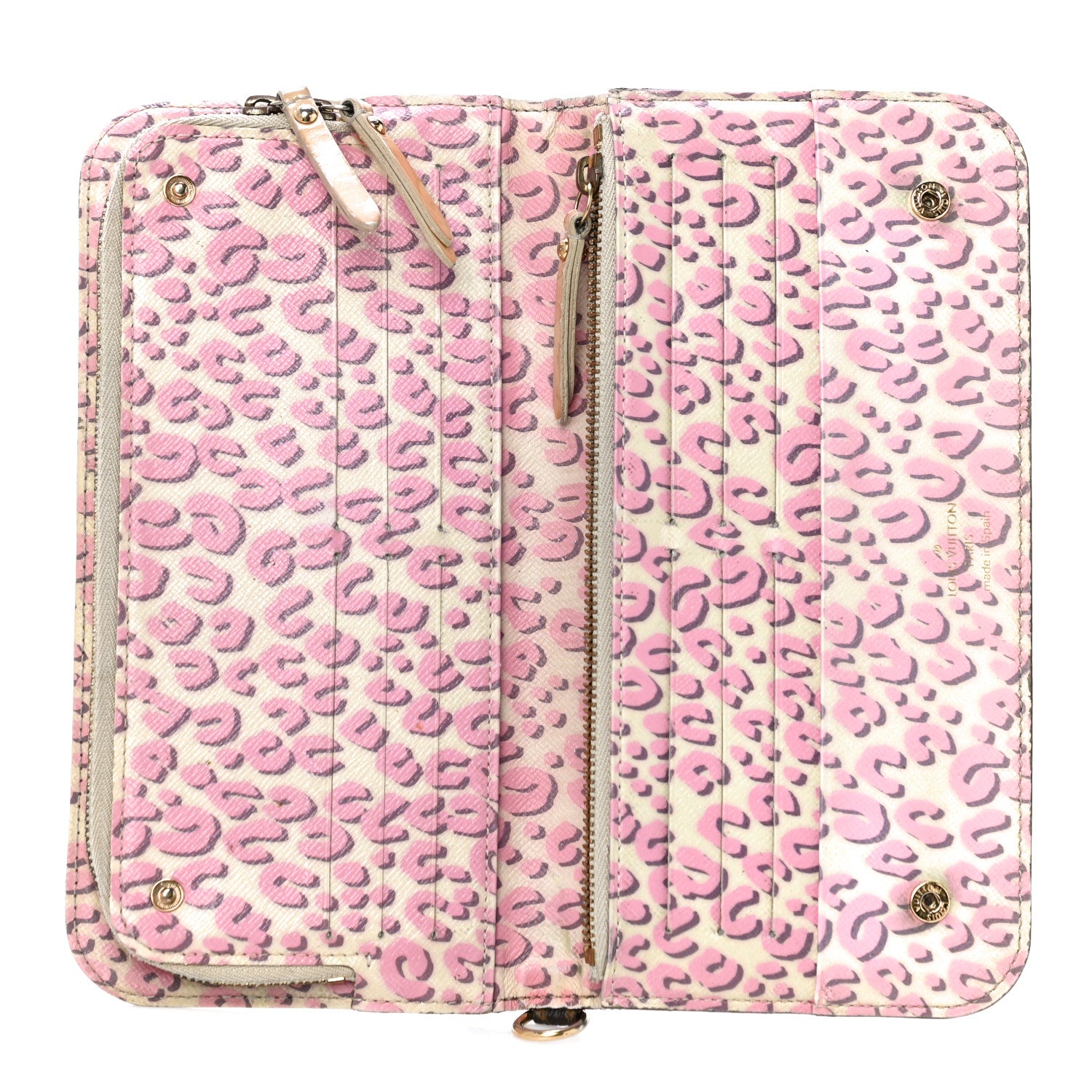 Louis Vuitton Monogram Leopard Insolite Wallet Blanc Corail 5 of 13