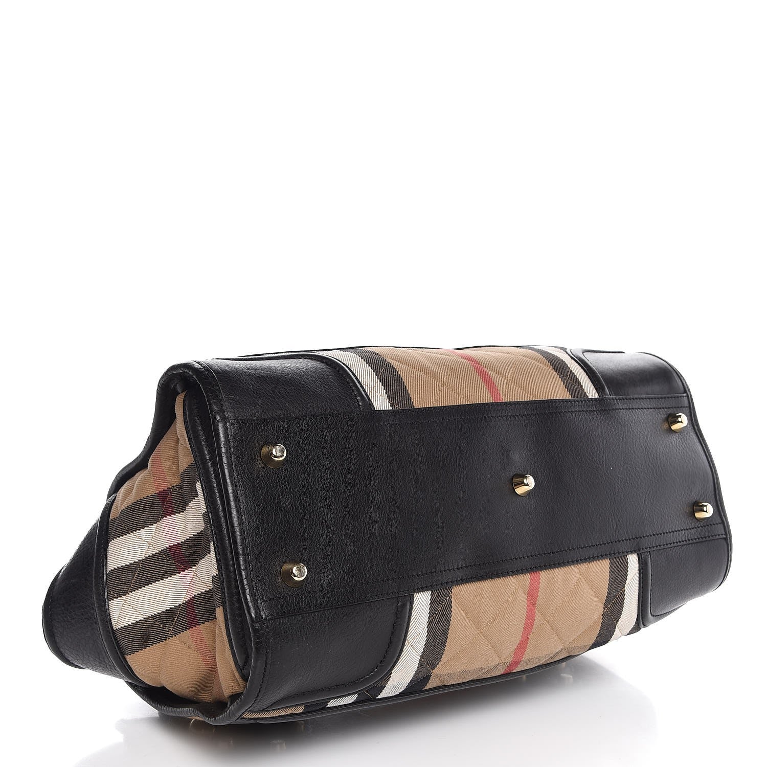 Burberry House Check Quilted Large Manor Tote Black 4 of 8