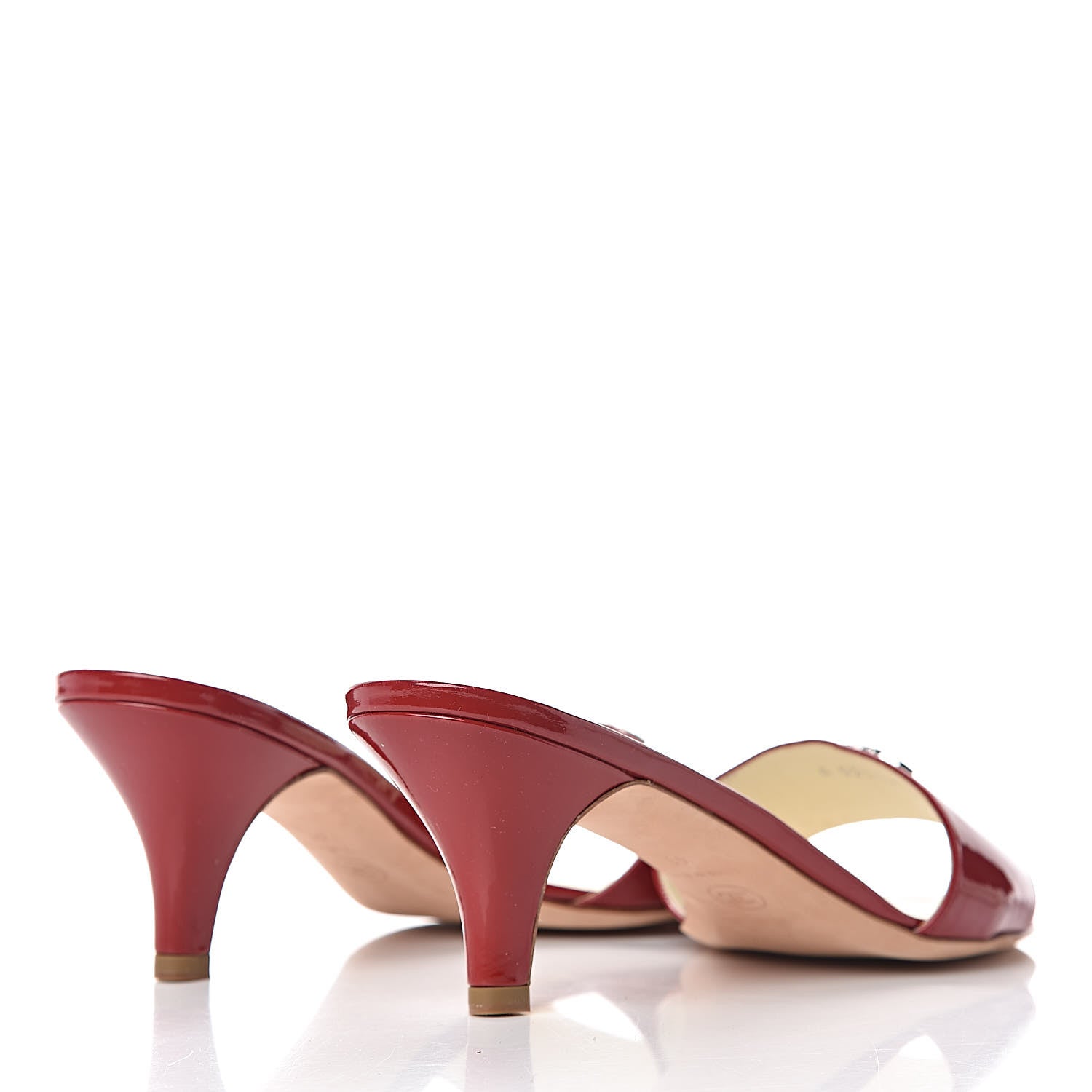 Chanel Patent CC Mules 41 Red 4 of 14