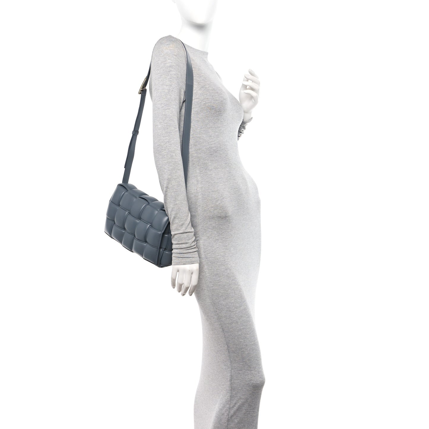 Nappa Maxi Intrecciato Padded Cassette Crossbody Bag Thunder