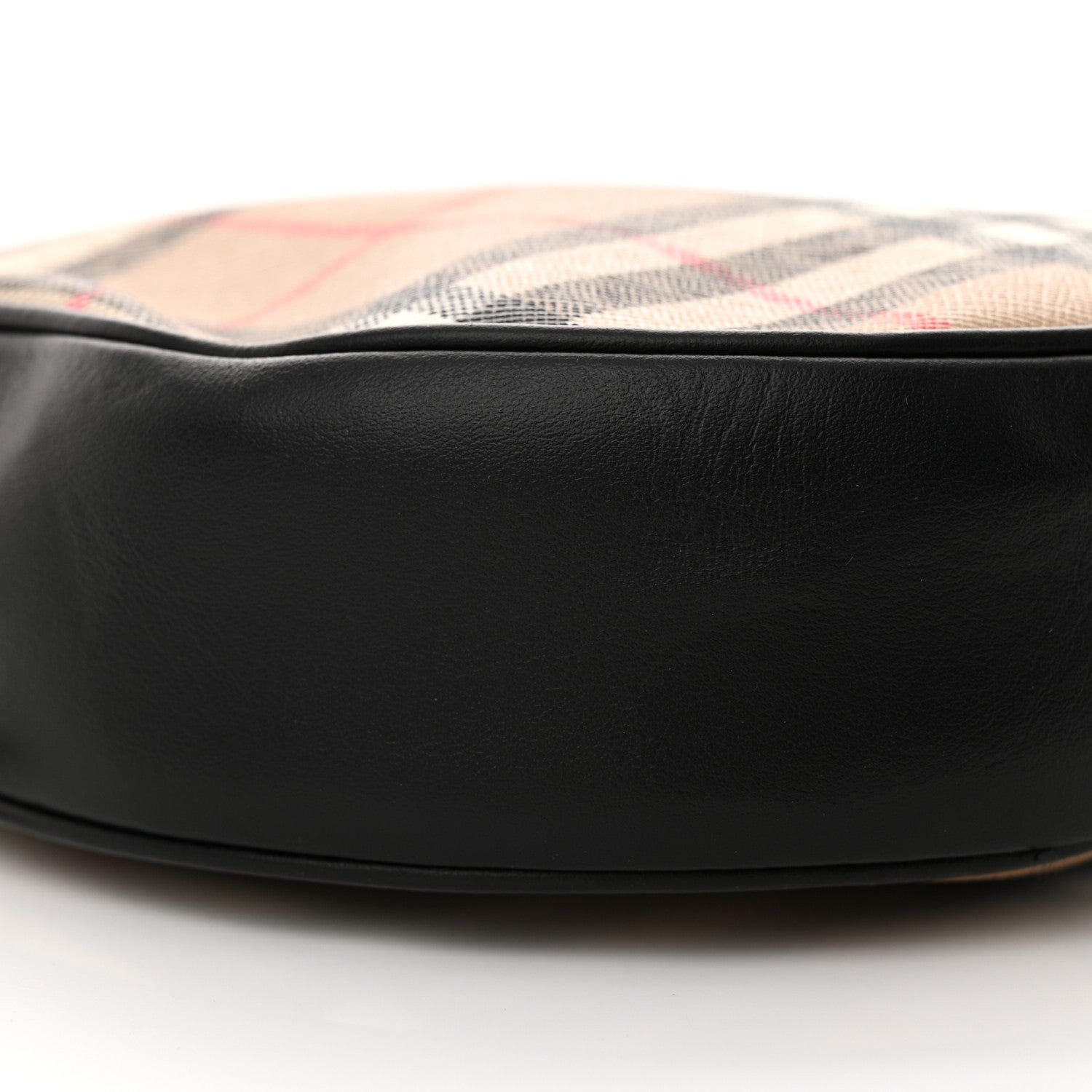 Burberry Vintage Check Canvas Calfskin Louise Bag Archive Beige Black 10 of 14