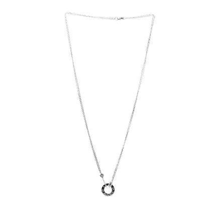 Cartier 18K White Gold 2 Diamond LOVE Necklace 3 of 8